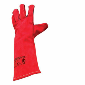 leather red welding glove lefties 1